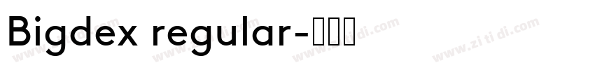 Bigdex regular字体转换